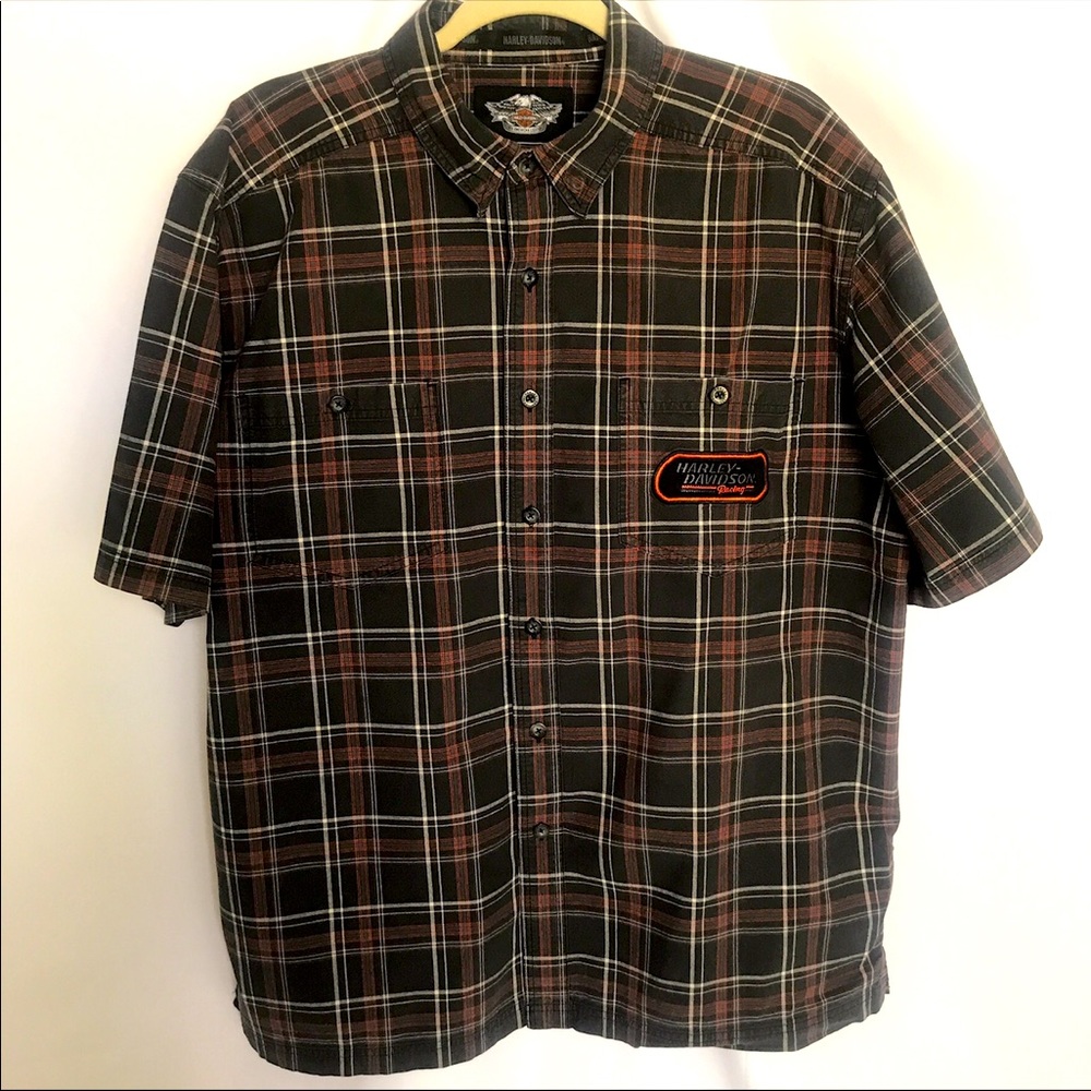 Harley Davidson Button Down Short Sleeve Shirt XL
